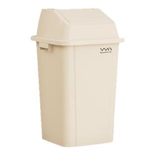 商用带盖垃圾桶方形大容量摇盖超大号厨房家用30升户外庭院卫生桶