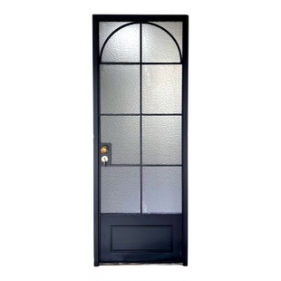 上海法式复古卫生间玻璃门厕所铝合金平开门厨房浴室超白油砂定制