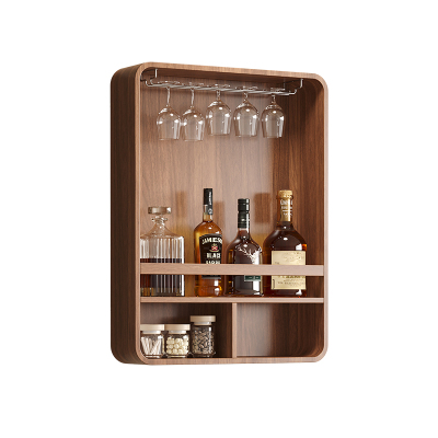 墙上置物架实木酒柜挂墙架子