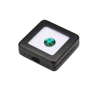 珠宝收纳盒戒面裸石宝石盒子不锈钢玻璃透明港式彩宝钻石展示盒子