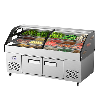 乐创展示柜冰柜商用台阶式