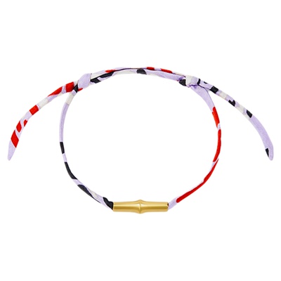 上下幸运系列竹节配饰丝巾手绳