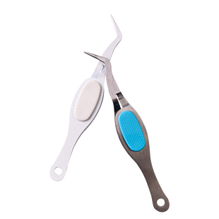 可得优反向镊子尖头弯头镊子实验室用敷料夹小夹子手账白色手工咕卡夹工具缝纫捏子多肉小夹子FNZ-01