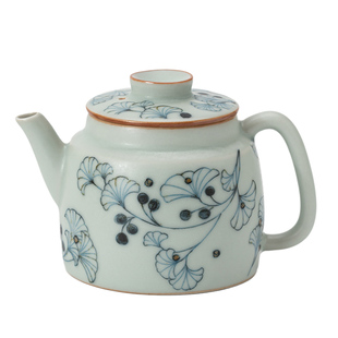 仿古青花汝窑茶壶|复古亚青釉下彩家用中式陶瓷功夫茶具泡茶单壶