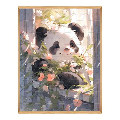 国宝熊猫木质益智拼图玩具礼物