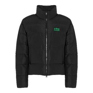 AFGK美式基础刺绣立领短款羽绒服外套男女加绒加厚外套潮牌面包服