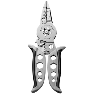 新款多功能剥压线钳电工专用分线剥皮绕线剪线钳管型压线端子钳