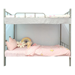 下铺遮光帘眉 学生床魔术贴帘头 宿舍床挡光横眉贴寝室防漏光布头