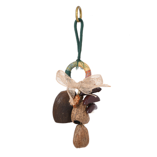 天然植物果壳包包挂件手工摇铃音疗挂铃背包挂饰森系疗愈风铃车挂