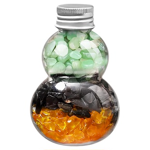 水晶葫芦解厕所在正东西北三色水晶碎石家居装饰摆件荷花鲤鱼贴纸