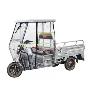 电动三轮车车棚雨篷全封闭驾驶室前车头篷围帘全透明加厚挡风挡雨