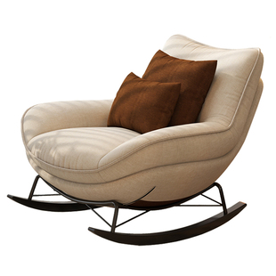 懒人沙发中古风2025新款阳台单躺椅成人可睡觉家用客厅休闲摇摇椅