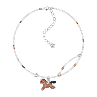 FWISH飞未夕 独角兽系列彩色珐琅小马星星珍珠项链生日礼物新品