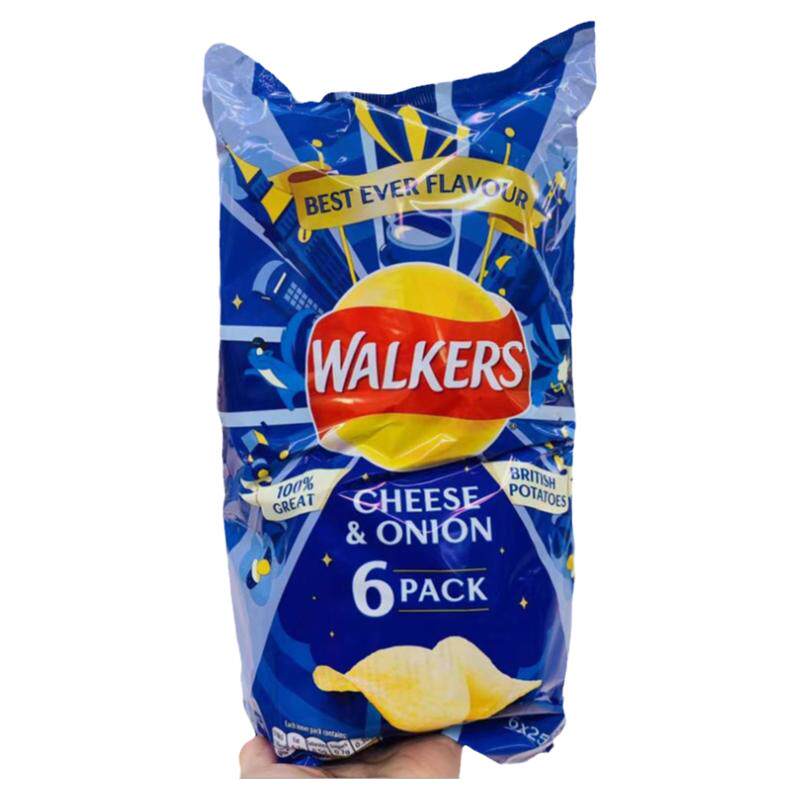 买4包邮现货 Walkers 英国原切薯片芝士洋葱咸醋泰式甜辣原味