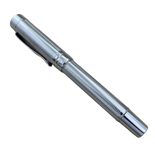 【大豆全银山纹钢笔】高级全铜电镀商务办公通用练字钢笔鹏城优品