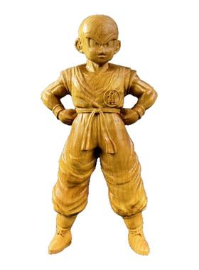 崖柏木雕七龙珠超级赛亚人克林