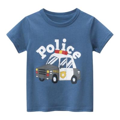 27kids警车男童短袖T恤短袖T恤
