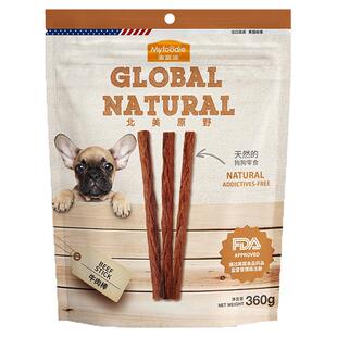 麦富迪牛肉棒狗狗零食360g泰迪狗贵宾牛肉条磨牙洁齿训犬互动奖励