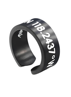 美国戒指经纬度钛钢原创男