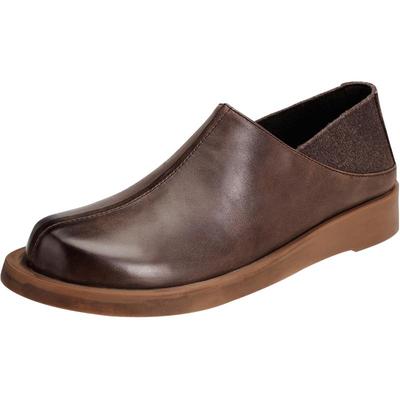 秋季新款真皮男鞋圆头休闲复古大码工装鞋时尚套脚百搭大头皮鞋男