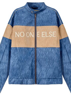 夹棉皮衣nooneelse撞色
