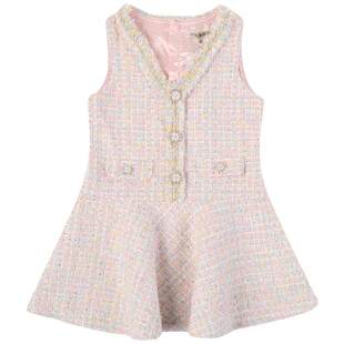 IVY HOUSE常春藤儿童装女童春季款 小香风背心裙收腰洋气连衣裙