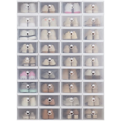 加厚塑料透明鞋盒收纳神器