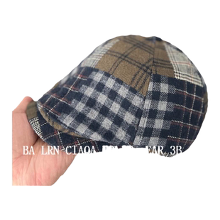 2025复古英伦拼色贝雷帽男女秋冬季格子画家帽报童帽女韩版前进帽