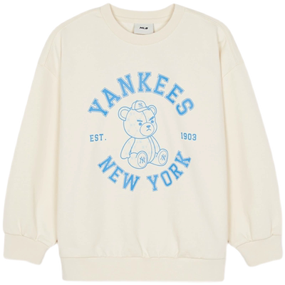 MLB儿童官方男女童皱眉熊系列运动时尚圆领长袖卫衣春季款