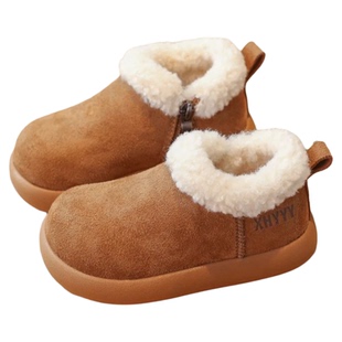 女童棉鞋儿童勃肯鞋2025新款百搭毛毛鞋女孩冬季加绒加厚男童鞋子