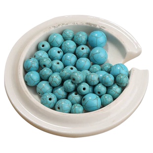 优化绿松石68101214MM散珠圆珠佛珠手链隔珠材料金刚菩提配件配饰