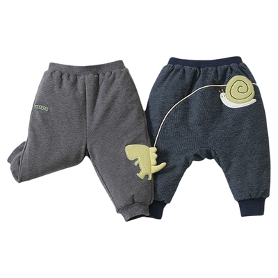 英氏婴儿裤子秋冬夹棉保暖大屁屁裤男宝女宝pp裤外穿加厚冬季长裤