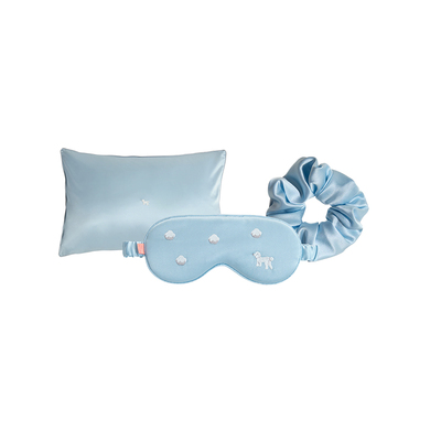 双成记真丝三件套眼罩发圈枕套