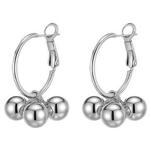 fever同款韩系ins风银球耳环小众高级设计感2026超火时尚气质耳饰