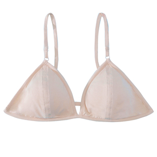 法式三角杯美背小胸内衣薄莫代尔一根带防凸点无钢圈文胸睡眠两点