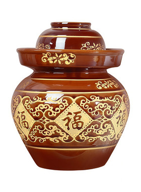 土陶老式加厚密封泡菜坛4斤