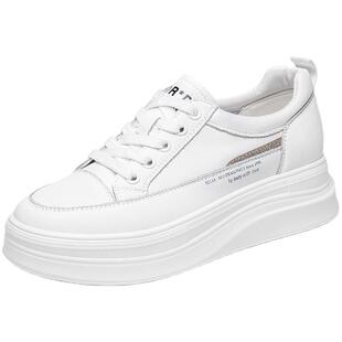 红蜻蜓女鞋春夏小白鞋板鞋增高运动鞋厚底百搭简约时尚舒适休闲鞋