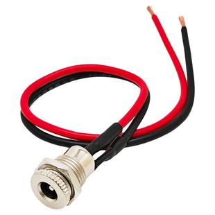 DC-099面板电源母插座5.5*2.1/2.5带螺纹带1平方线母座200W大电流