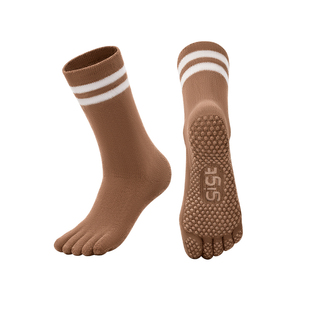 gigt极吉防滑长筒瑜伽袜女室内运动舞蹈袜子训练普拉提健身五指袜