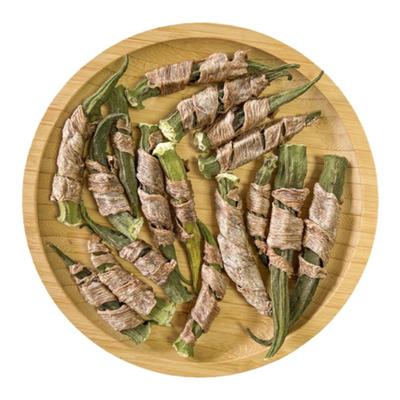 宠物零食鸭肉卷秋葵营养荤素搭配