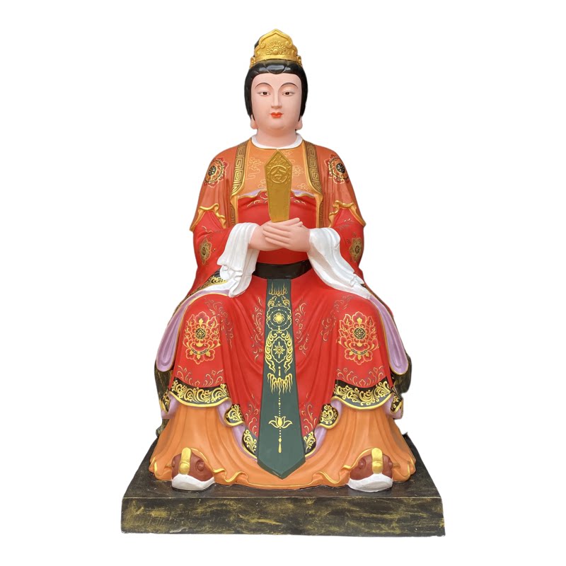 泰山奶奶玻璃钢树脂佛堂供奉摆件