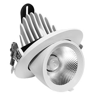 象鼻灯COBled射灯嵌入式天花灯店铺商用三色家用客厅可调角度筒灯