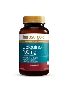 澳大利亚直邮Herbs of Gold泛醇100活性辅酶Q10心脏胶囊100mg60粒