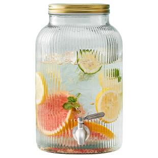 玻璃冷水壶瓶带龙头饮料桶摆摊可乐桶商用家用冰箱装水容器果茶桶