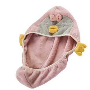 干发帽女可爱吸水速干儿童成人擦头发毛巾加厚珊瑚绒包头长发浴帽