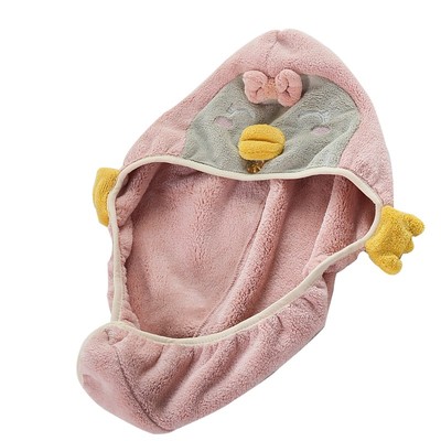 加厚珊瑚绒干发帽女可爱吸水速干