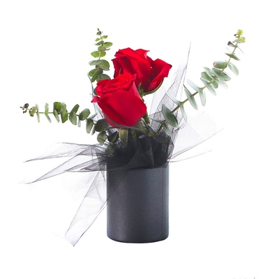 妇女节单支圆形网红透明玫瑰花束