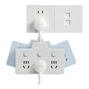 公牛官方正品插座转换器插头一转三独立开关排插板扦座无线品字形