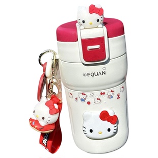 hellokitty保温杯子女2026新款学生便携316不锈钢保冷咖啡吸管杯