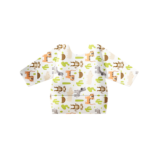 凉凉熊一次性罩衣宝宝辅食围兜婴儿童吃饭喂饭兜罩衣长袖加大防水